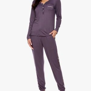 Bebe girl's pajama set with pockets, long-sleeved shirt and pajama pants
